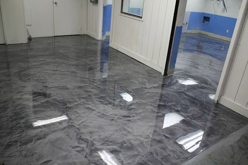 polished marble resin floor